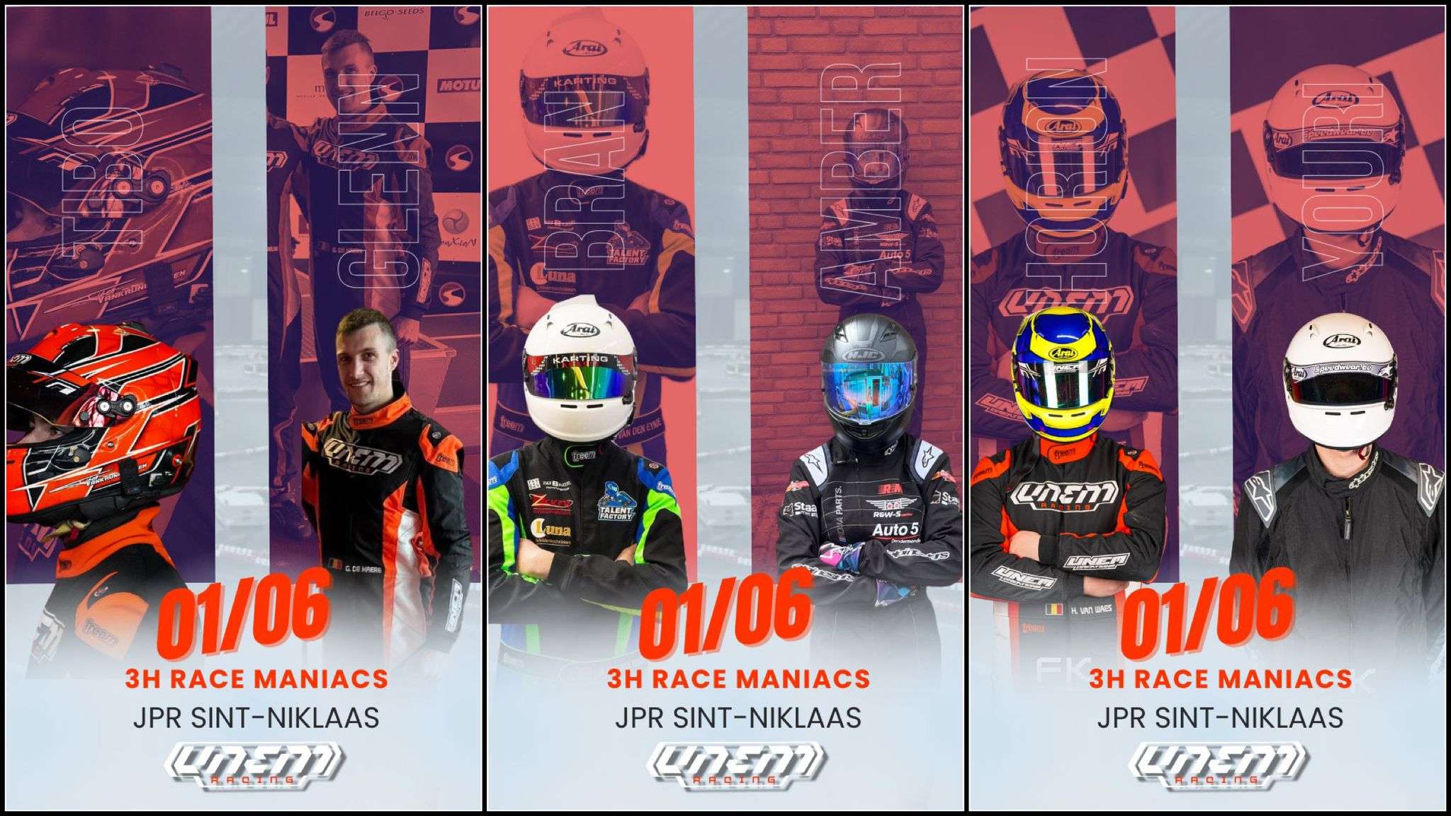 3h race JPR Sint niklaas Racemaniacs Unem creations, Unem Racing